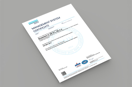 ISO 9001:2015 Zertifikat Bussmann S. de R.L. de C.V. (Mexiko, Februar 2027)